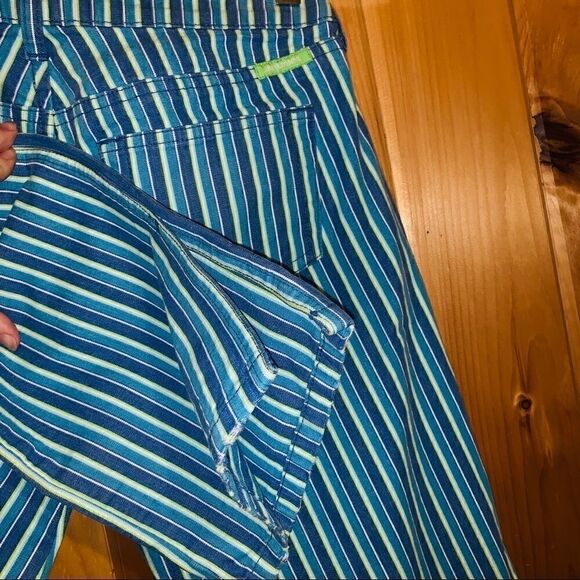Abercrombie & Fitch vintage blue striped crop jeans size 4 - Picture 2 of 5